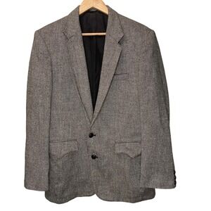 Circle S Dallas Texas Mens Gray Tweed Western Sport Coat Blazer Suit Jacket 40R